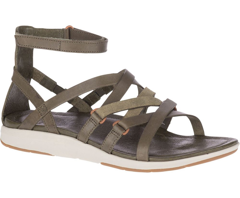 Merrell Sandals Olive - Kalari Shaw Mid - Womens 79CMKYLQV
